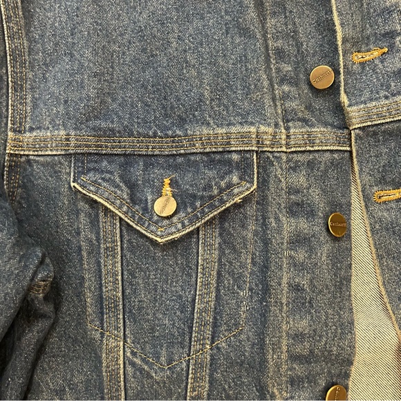 VTG Carhartt Trucker Denim Jacket J12DST Vintage Made in USA Y2K - M/L - Picture 6 of 15